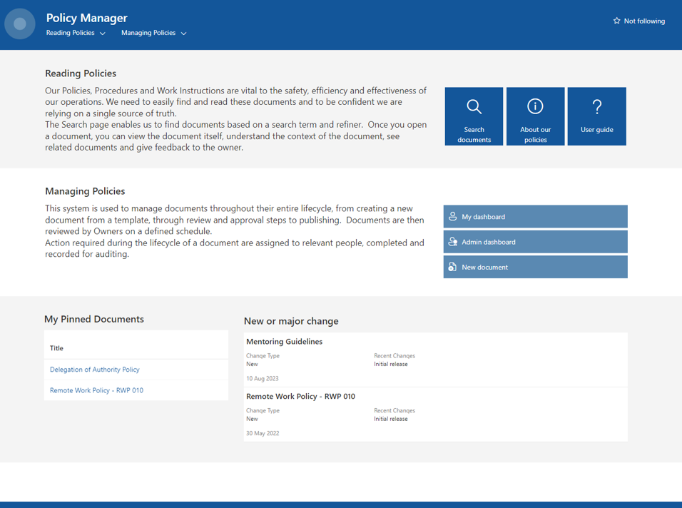 Circle T Policy Manager homepage2